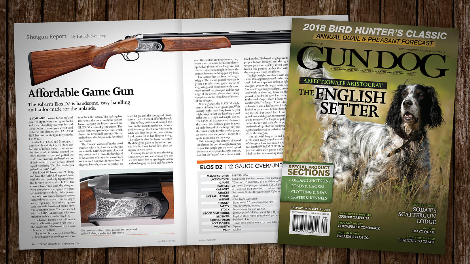 [Gun Dog: 09.18] Shotgun Report: Affordable Game Gun (Fabarm Elos D2) by Patrick Sweeney